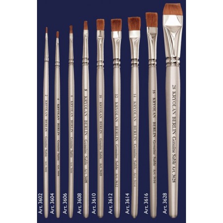 Kryolan Professional Schminkpinsel, breit	chin.sable Haar