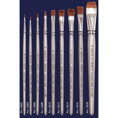 Kryolan Professional Schminkpinsel, breit	chin.sable Haar