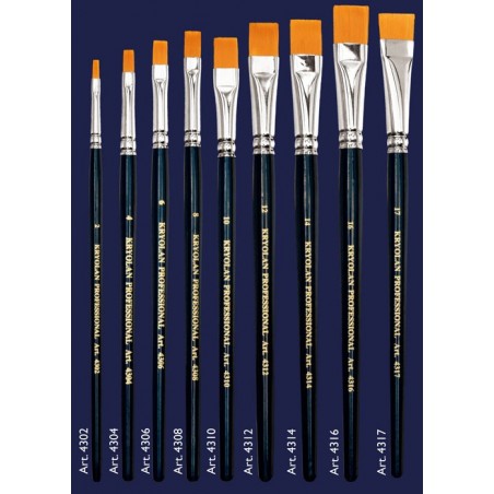 Kryolan Toray Schminkpinsel, breit	Toray syntheticfasern